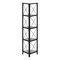 Monarch Specialties Bookshelf, Bookcase, Etagere, Corner, 4 Tier, 60"H, Office, Bedroom, Metal, Laminate, Grey, Black I 3647 - alternate 9